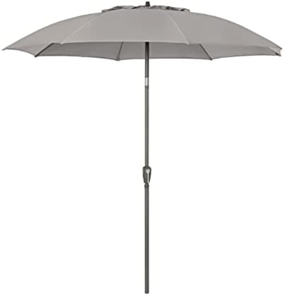 Dehner Ombrellone Paros Ã˜ 250 cm, Altezza 250 cm, Alluminio/Poliestere, Beige