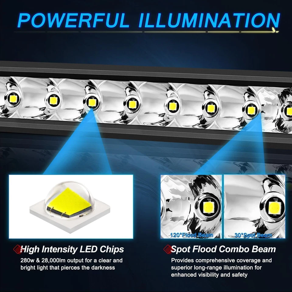 40" LED Light Bar Combo Single Row Light Bar Roof Rack for 2005-22 TOYOTA TACOMA Foto 4 de 4