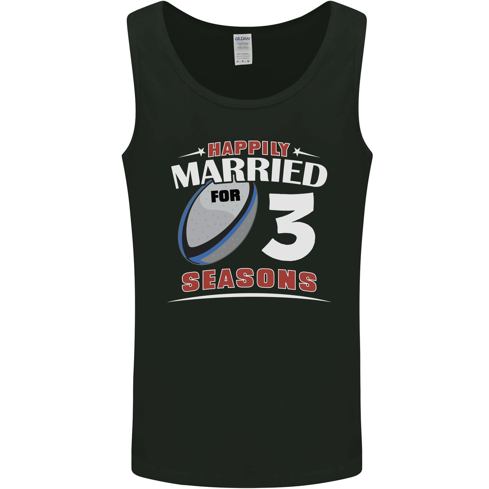 3 Year Wedding Anniversary 3rd Rugby Mens Vest Tank Top