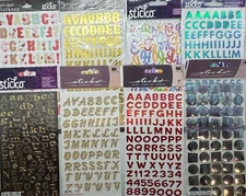 Alphabet Scrapbook Stickers - Letters Theme Stickers - Colorful, Patterns
