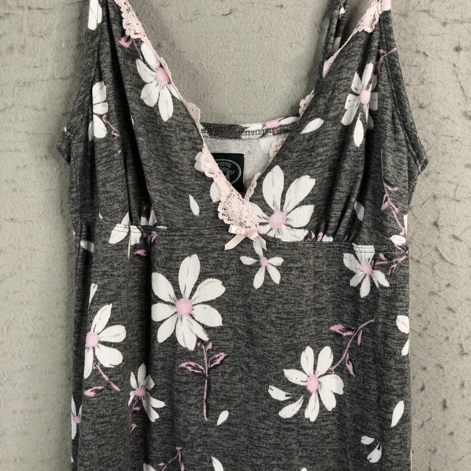 Camisón Laura Ashley Mujer Gris Medio Rosa Floral Camisón Babydoll Y2K Foto 2 de 4