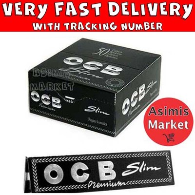 Ocb Premium King Size Slim Rolling Papers Super Thin Full Box 50 Packs 32 Sheets
