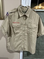 Vented Microfiber Poly Boy Scout BSA UNIFORM SHIRT Ladies Large New Style M58