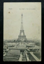 CPA PARIS 75 : TOUR EIFFEL - VUE DU TROCADERO - OBLITERATION 1905 -  BON ETAT