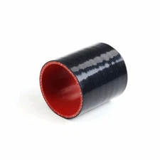 3" Inch 76mm Straight Silicone Hose  Black-Red Intercooler Coupler Turbo pipe
