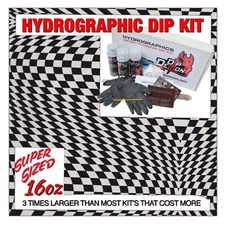Hydrographic dip kit Clear Checker Illusion hydro dip dipping 16oz