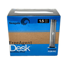Seagate Freeagent Desk 1.5TB USB 2.0 External Hard Drive HDD for PC Sealed New!