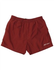 REEBOK Mens Swimming Shorts Medium Burgundy Polyester AE03