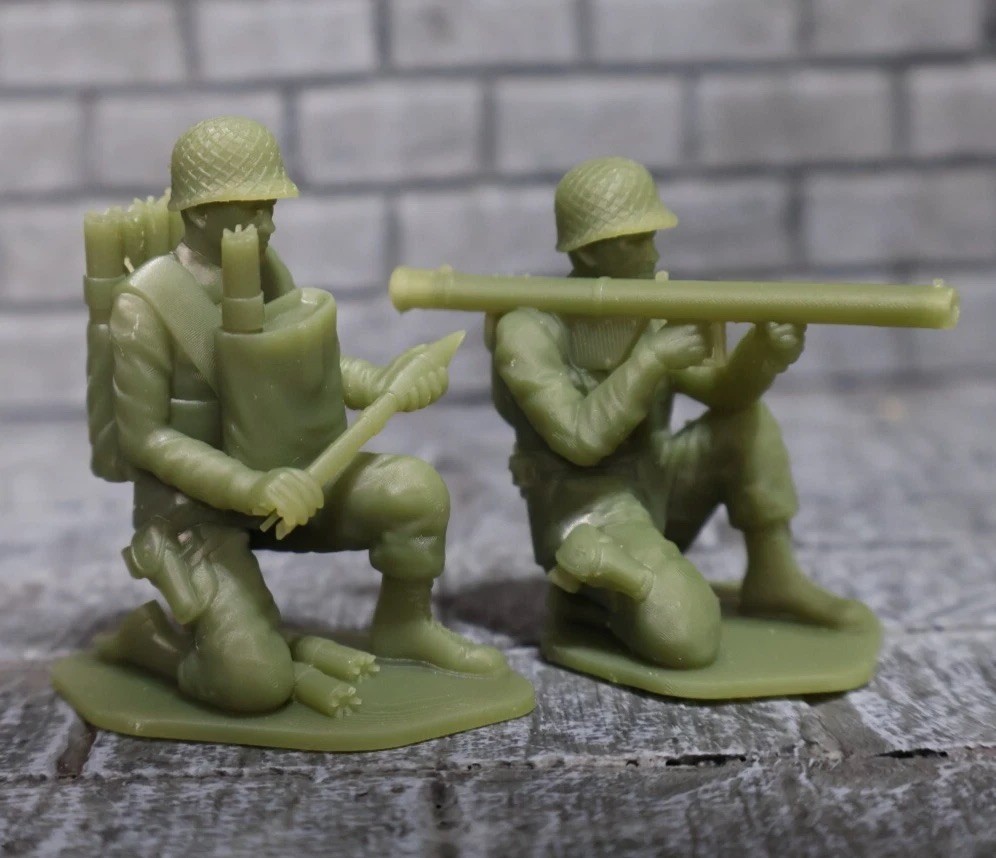 World War 2 American Toy Soldier BAZOOKA CREW Military Resin 1/32