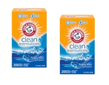 Arm & Hammer Clean Scentsations Dryer Sheets, Purifying Waters, 200 Ct - 2 Pack