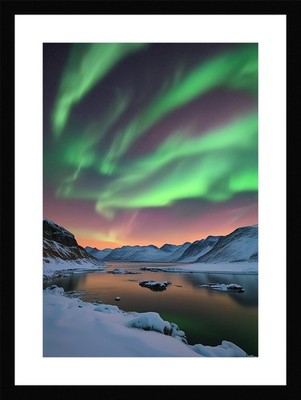 Intimate Northern Lights Framed Wall Art Poster Canvas Print Picture