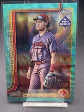2025 Topps Pro Debut Demetrio Crisantes Chrome Aqua Wave Refractor 70/75