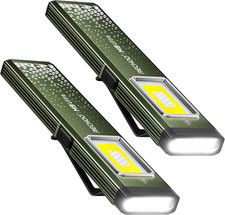 Flat EDC Flashlight Rechargeable, 8-Mode Slim Pocket Flashlight with Magnetic Ba