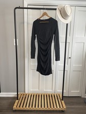 Express: Long Sleeve Sweater Dress - Size S - Charcoal