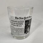 Wendy’s New York Times US Defeats Soviet Union In Olympic Hockey Vintage Glass