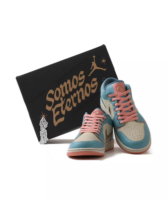 IM8120-464 Nike Air Jordan 1 Low SE Somos Eternos Denim Turquoise