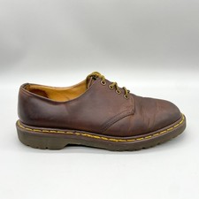 VTG Dr Martens Mens 9 10 Brown Leather Oxford Shoes MIE 90s Y2K Preppy Grunge