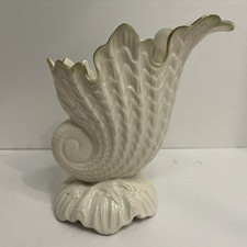 Belleek Fine Parian China - 7" Nautilus Shell Vase,  Collectible