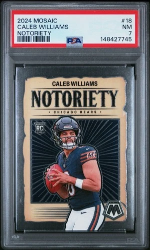 New Listing2024 Panini Mosaic Caleb Williams #18 Notoriety Rookie PSA 7 NM Bears RC