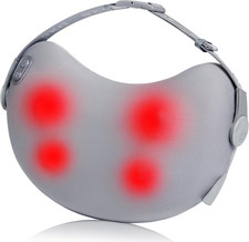 Shiatsu Back Massager for Pain Relief Deep Tissue with Heat 4D Kneading Cordless