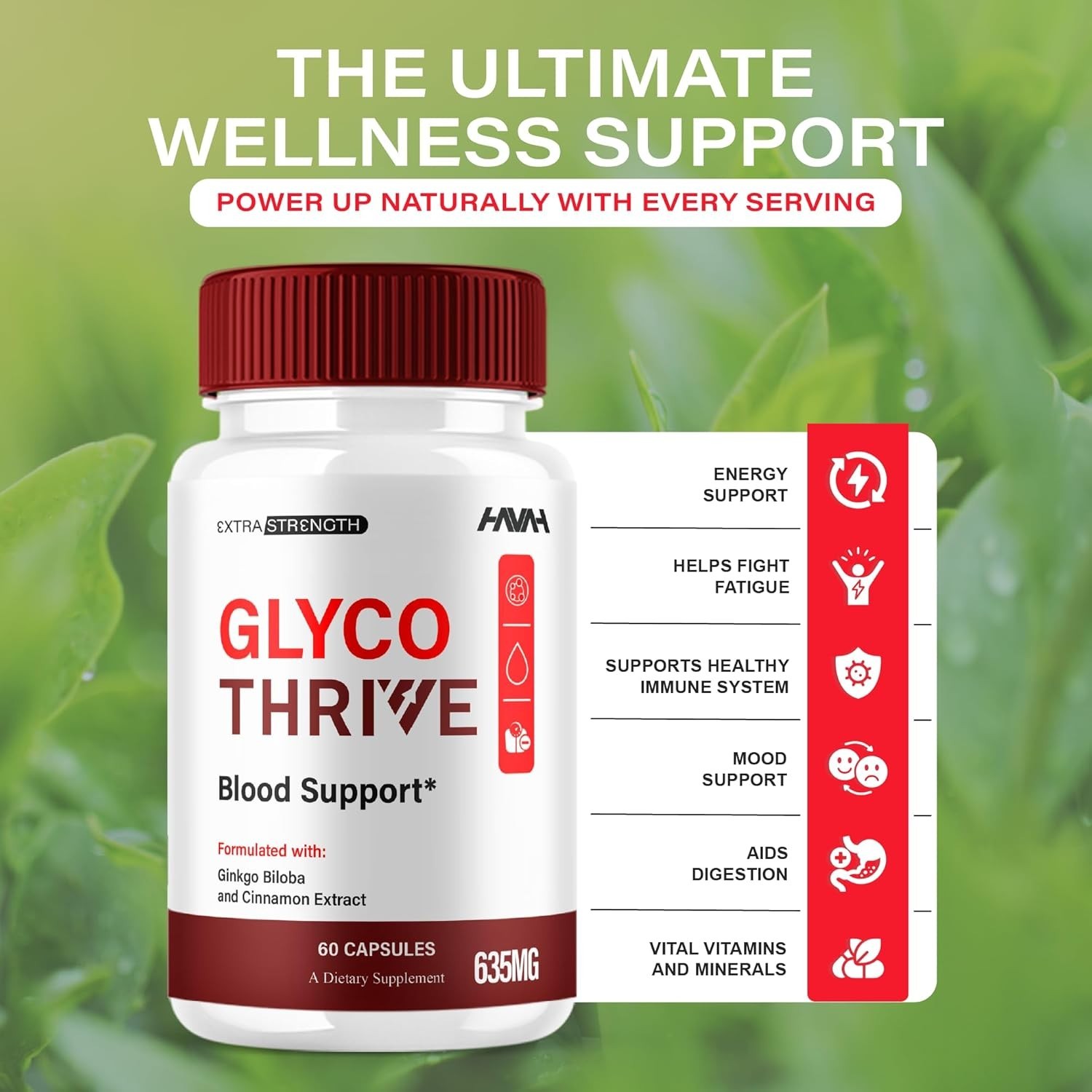 Glyco Thrive  Health Support Capsules - Balanced Energy Formula, 60 Count thumbnail 6