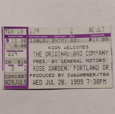 Bad Company Original Concert Ticket Stub Rose Garden Portland OR Jul 28 1999