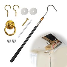 Attic Ladder Pull Down System Kit - Loft Pole with Hook, 3... 