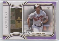 2022 Topps Definitive Collection Jumbo Relic Purple 2/5 Trey Mancini 0vc5