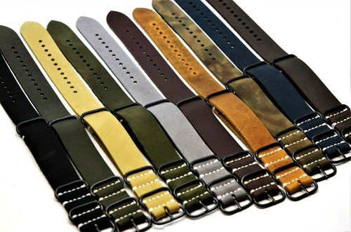 Leather watch Strap, Military band,fits Panerai 18/20/22/24/26 mm gift man - Picture 3 of 16