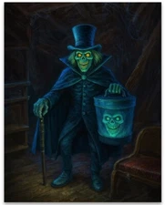 The Haunted Mansion The Hatbox Ghost Poster / Canvas Wall Art Framed / Unframed