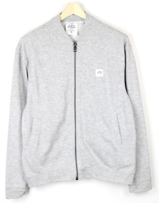 CHEAP MONDAY Swipe Sweatshirt Men's MEDIUM Bomber Style Grey Melange