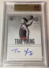 2018-19 Panini Encased Trae Young Rookie Endorsements Rookie Auto /75 BGS 9.5/10