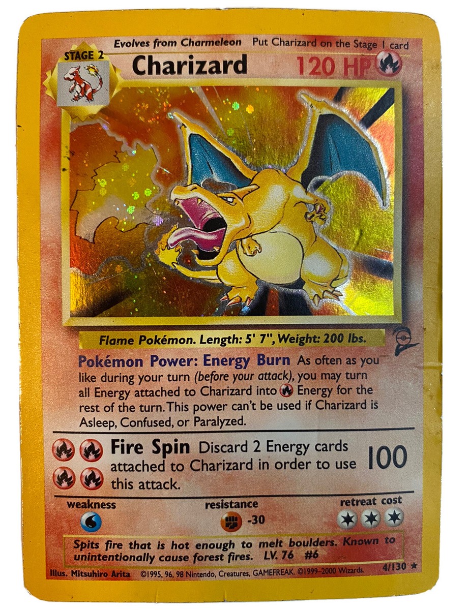 Pokémon TCG Charizard Base Set 2 4/130 Holo Unlimited Holo Rare