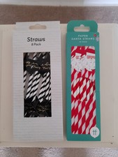 Paper Santa Straws/New Year Straws - brand new in box