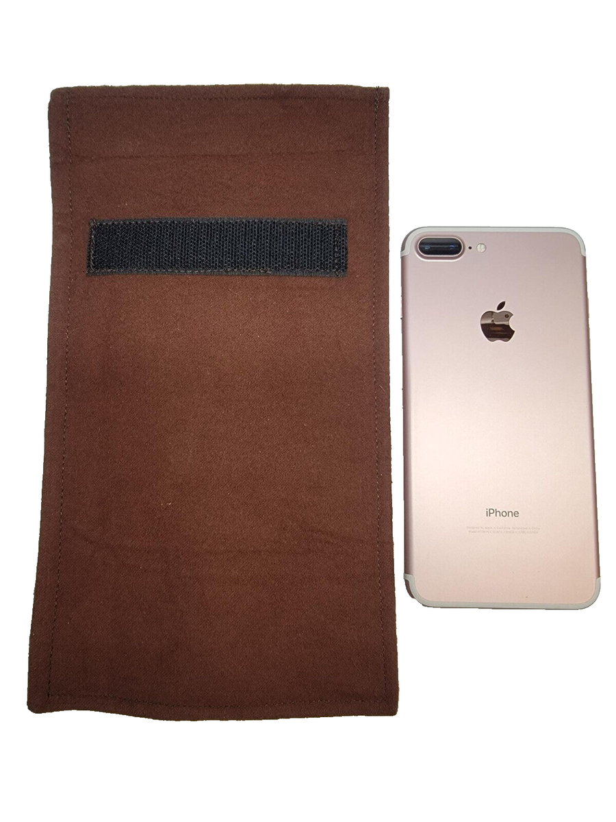 Brown Faraday cell Phone EMF Protective Sleeve Signal blocking