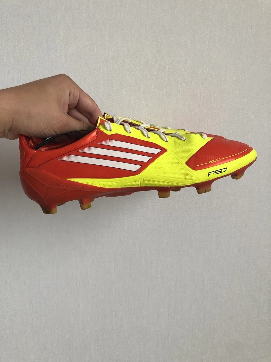 Adidas F50 Adizero FG Yellow Orange Football Soccer Cleats US10 1/2 UK10