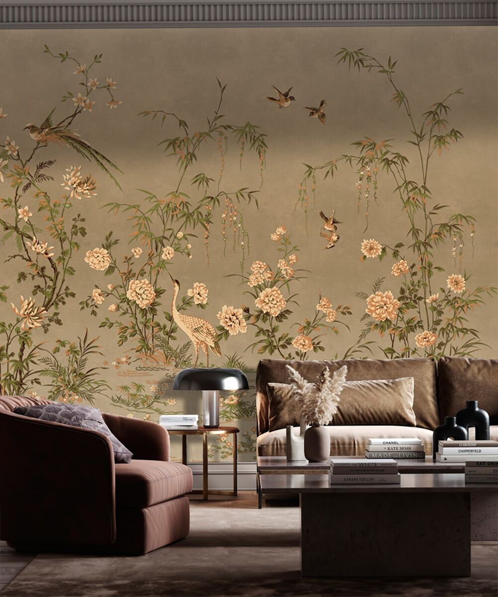 Chinoiserie Wallpaper Mural for Room