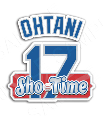 Shohei Ohtani Los Angeles Dodgers Sticker Baseball Decals Jersey