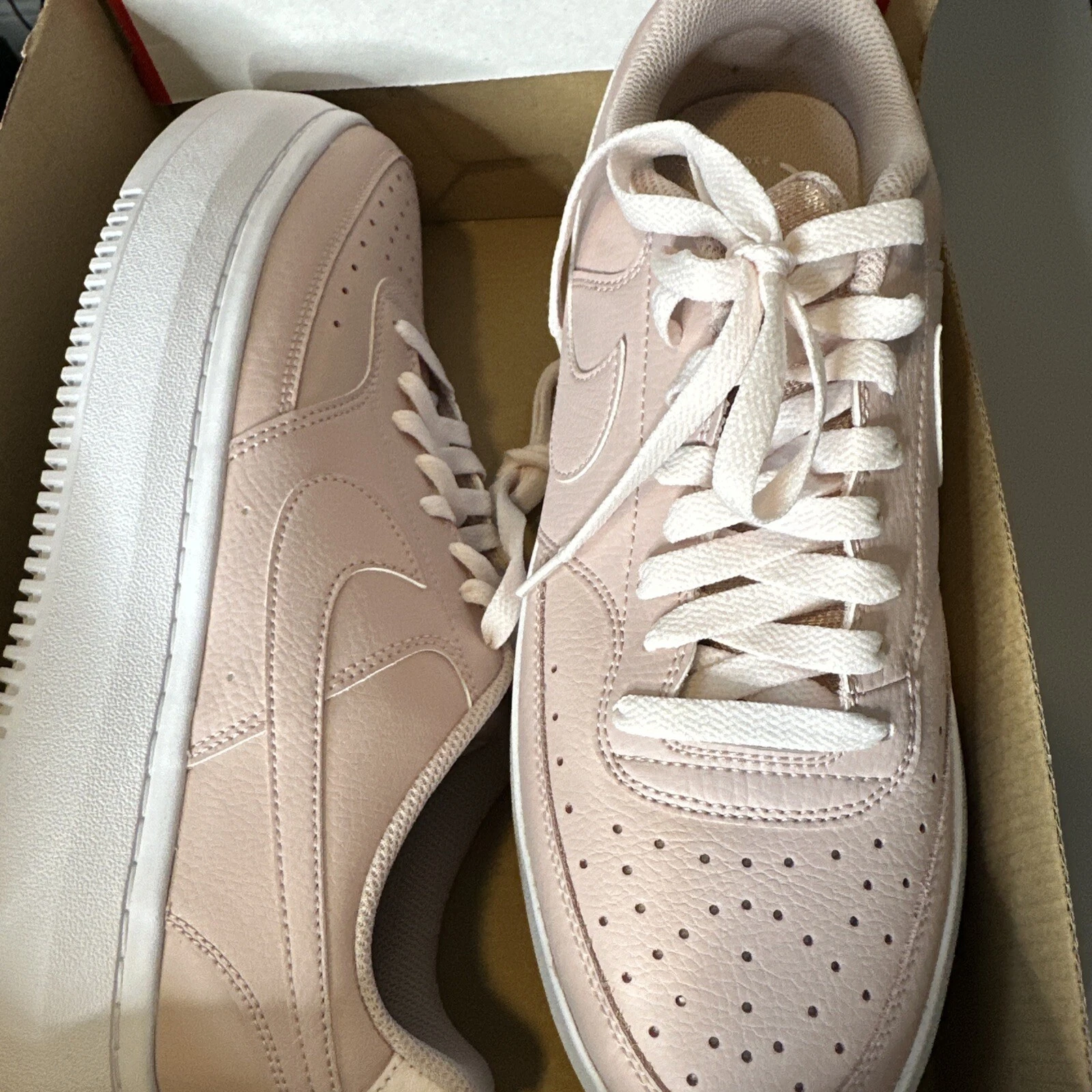 Scarpe Nike Court Vision Alta LTR donna taglia 11 5 rosa Oxford DM0113 600 NUOVE