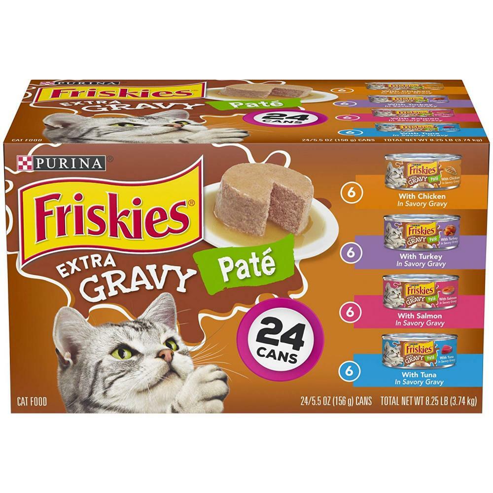 Purina Friskies Pate Wet Cat Food Variety Pack, Extra Gravy