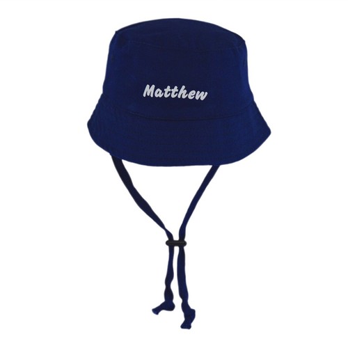 Personalised Name Baby Sun Hat Boy Girl, Custom Bucket Hat with Chin Strap 0-18m - Picture 42 of 53