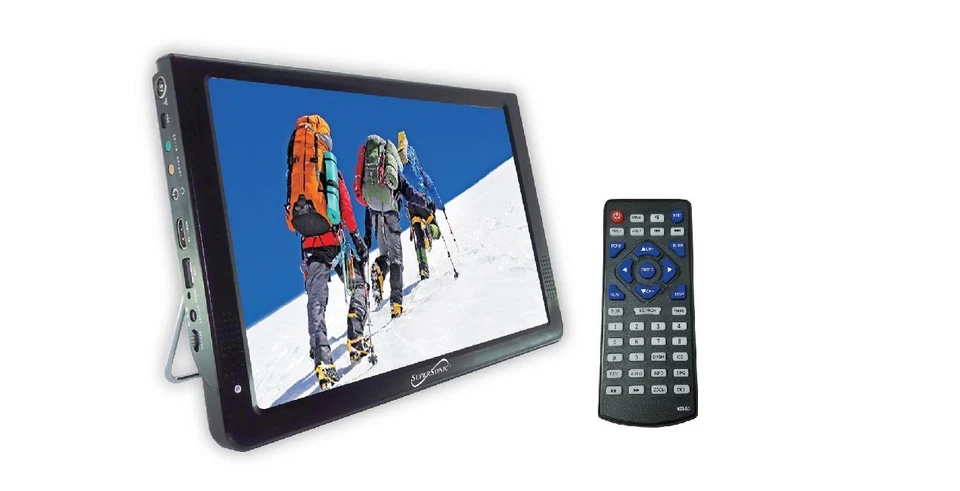 SuperSonic SC-2812 12" Portable LCD TV AC/DC Compatible W RV/Boat Rechargeable - Image 4 of 4