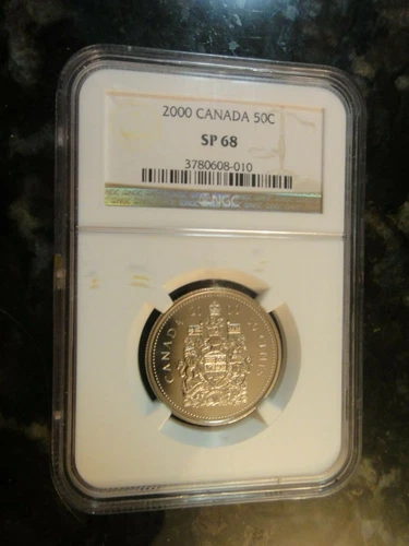2000 CANADA NGC SP68 COAT OF ARMS 50 CENTS CANADIAN SP 68