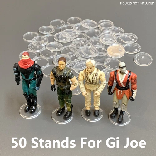 50pcs Clear Round Stand Base For 3.75'' Gi Joe Action Force Figures Accessory