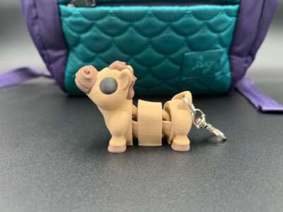 3D Printed Flexi 3in Backpack Buddy Horse
