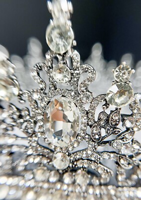 Vintage Silver Wedding Crown, Bridal Hair Piece, Wedding  display picture 2