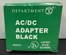 Dept 56 Village Accessory AC/DC ADAPTER #4035316, BLACK, Display