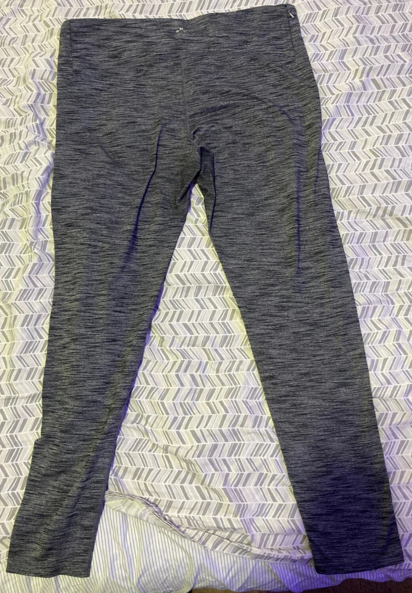 Tuff Athletics XL Grey Nylon/Polyester/Spandex Yoga Pants with Zipper Pocket