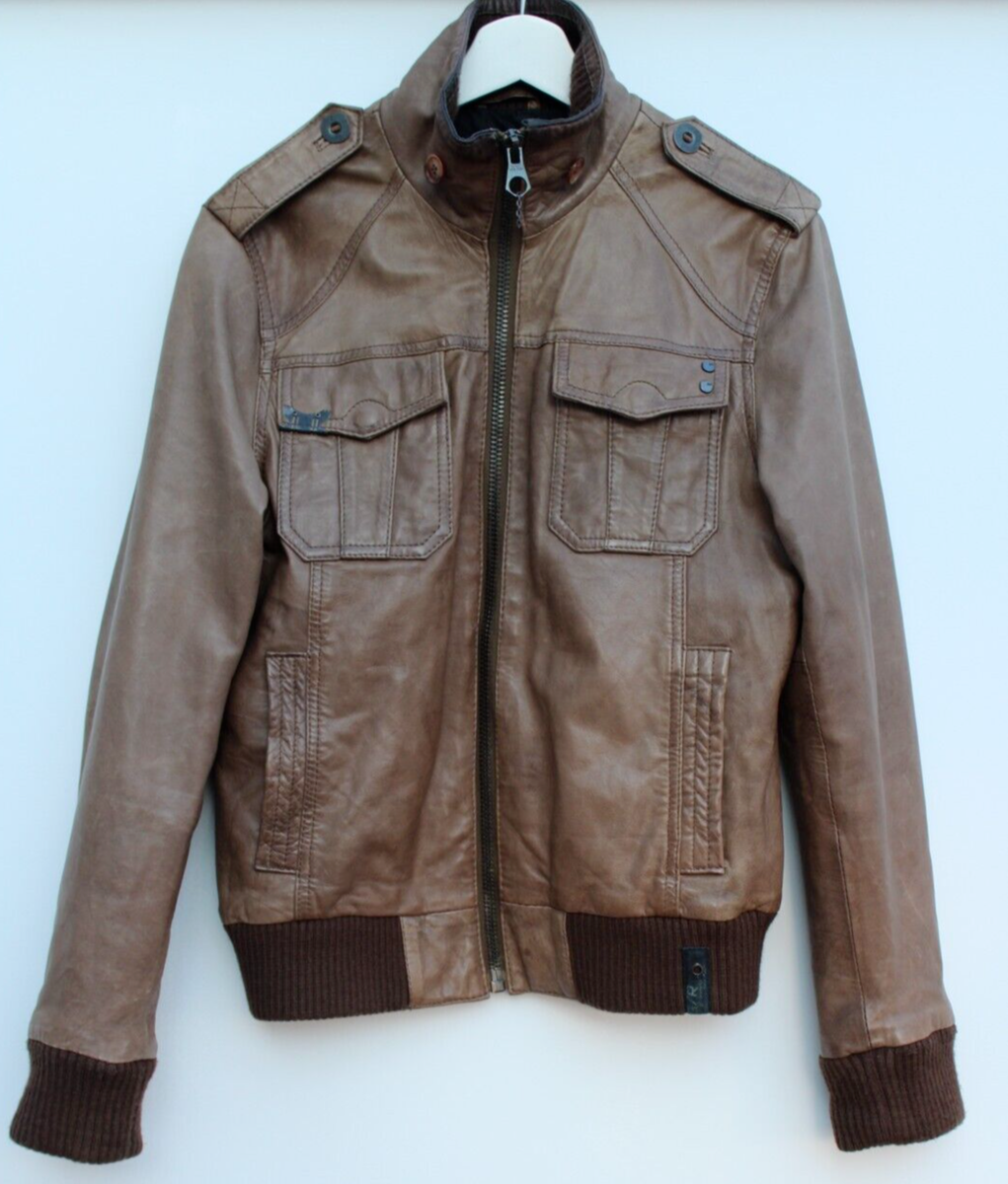 River Island Aviator Jacket With Faux Fur Lining In Black Vintage