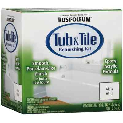 #ad #ad Rust Oleum 384165 7860519 Tub And Tile Refinishing 2 Part Kit White 32 Fl Oz $46.99